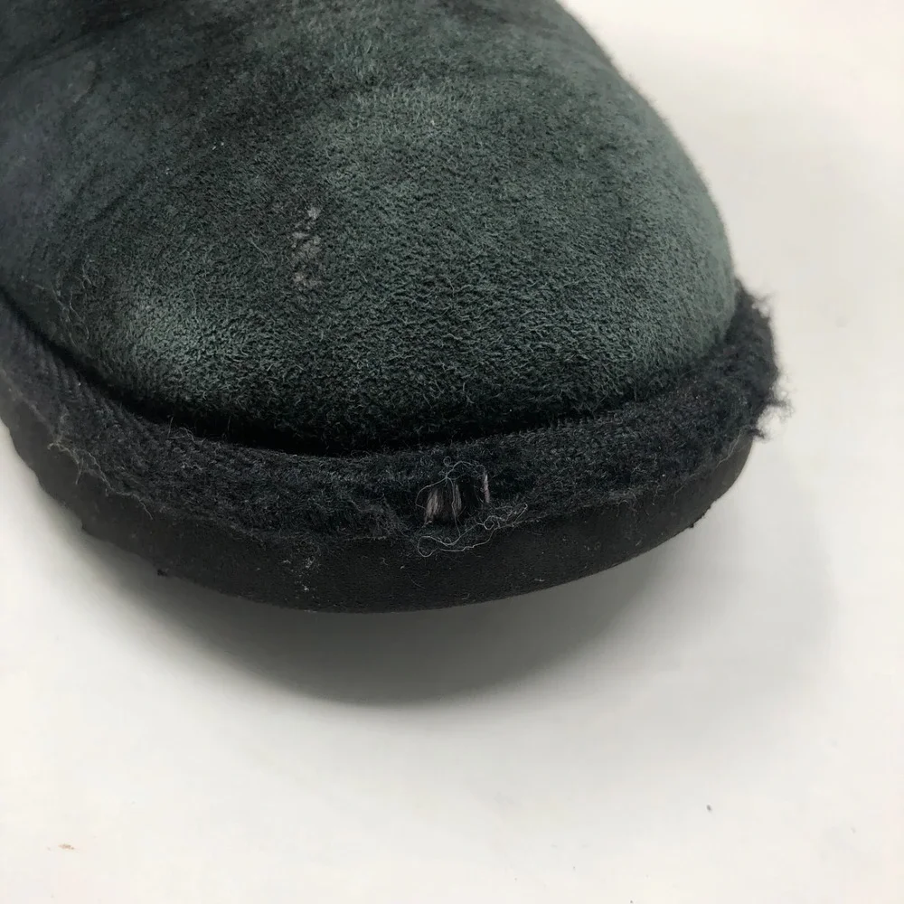Ugg Bailey Bow Tie Boot Black Faux Fur Lined Girls 11 Winter Cozy